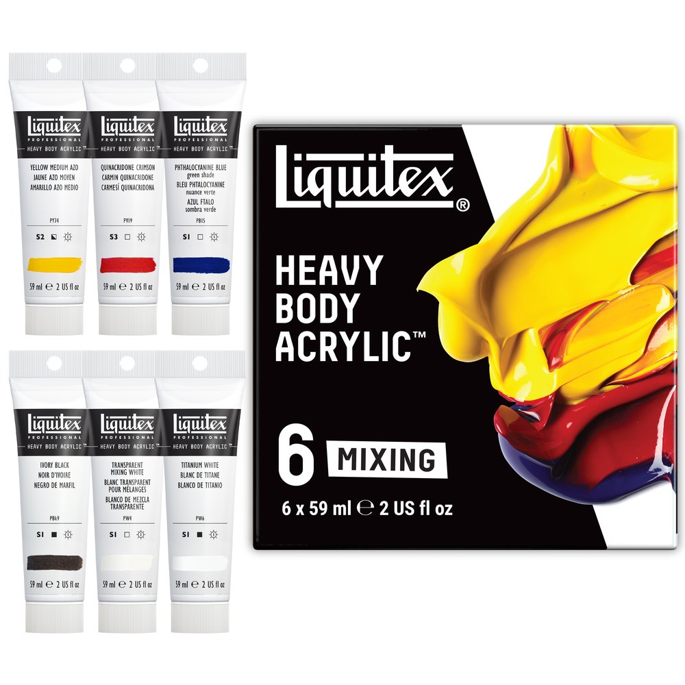Liquitex Professional Heavy Body Acrylic Set - 6x59ml - Mixing