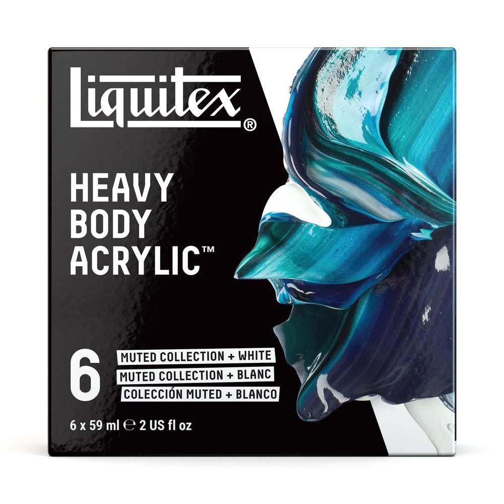 Liquitex Professional Heavy Body Acrylic Set - 6x59ml - Muted Collection + White