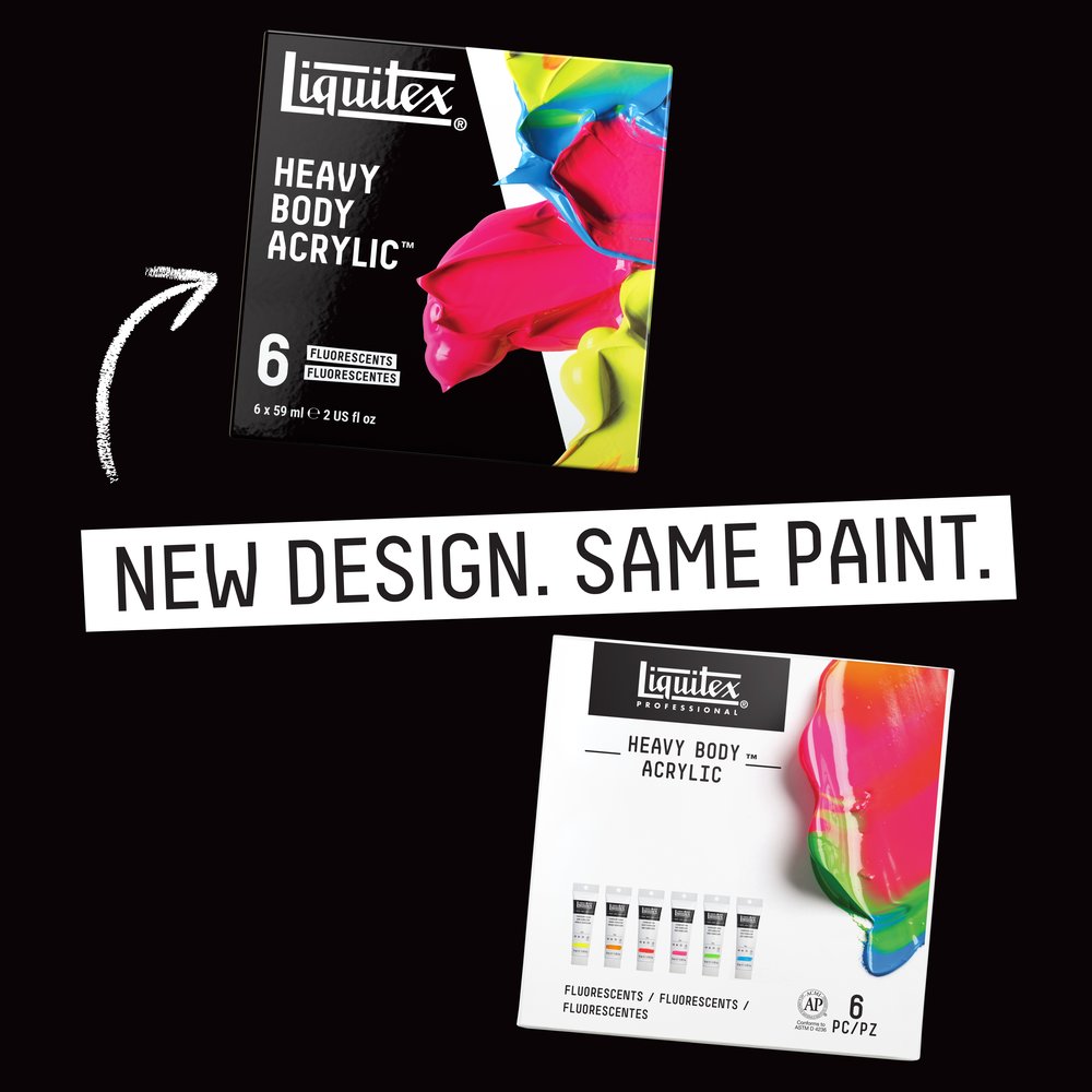 Liquitex Professional Heavy Body Acrylic Set Of 6x59ml Tube Fluorescent NA