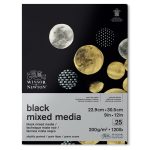 Winsor & Newton Blok Zwart Papier 200 23x31 25 Vel