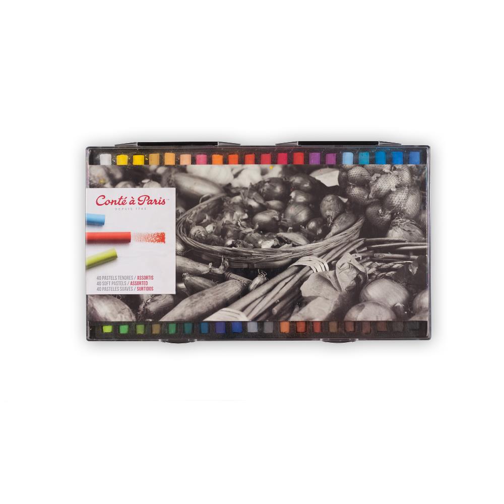 Conté à Paris Kunststofdoosje Met 4O Zachte Pastels Assorti