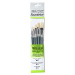 Winsor & Newton Foundation 6 Pack Olieverf Korte Steel Plat Assorti