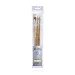Lefranc Bourgeois Chunking Varkensharen Penseelset x3 Rond N°8/Kattentong N°14/Plat N°8 Voor Medium Grote Vlakken