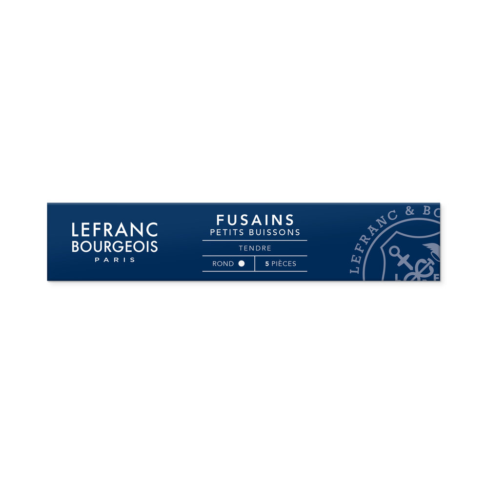 Lefranc Bourgeois Doosje 5x Houtskool Petit Buuisson (Rond Diam 6mm) Medium