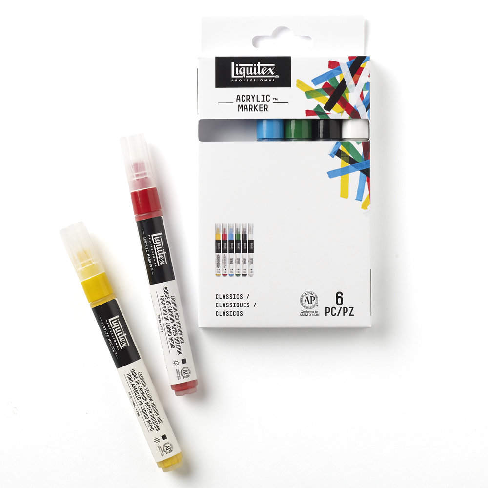 Liquitex Professional Acrylic Paint Marker Classic Fine Set - 6 Markers 2mm