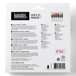 Liquitex Professional Acrylic Paint Marker Vibrant Wide Set - 6 Markers 15mm