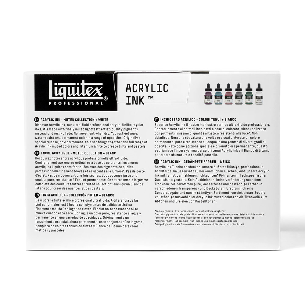 Liquitex Professional Acrylic Ink Muted Colours Set 6x30ml