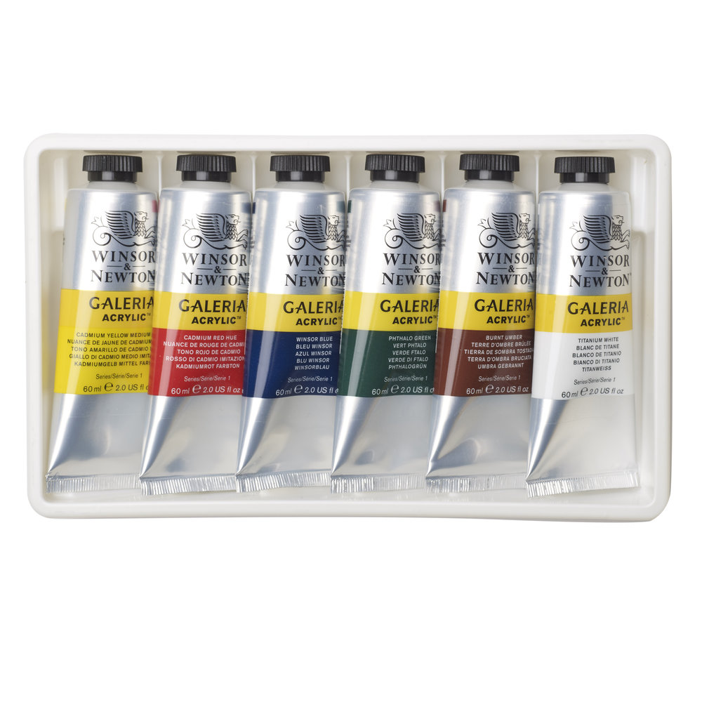 Winsor & Newton Galeria Acrylic Colour 6x60ml Tube Set