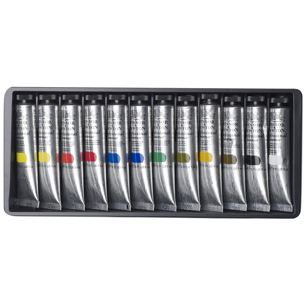 Winsor & Newton Professional Acrylic Colour 12x2Omll Tube Set