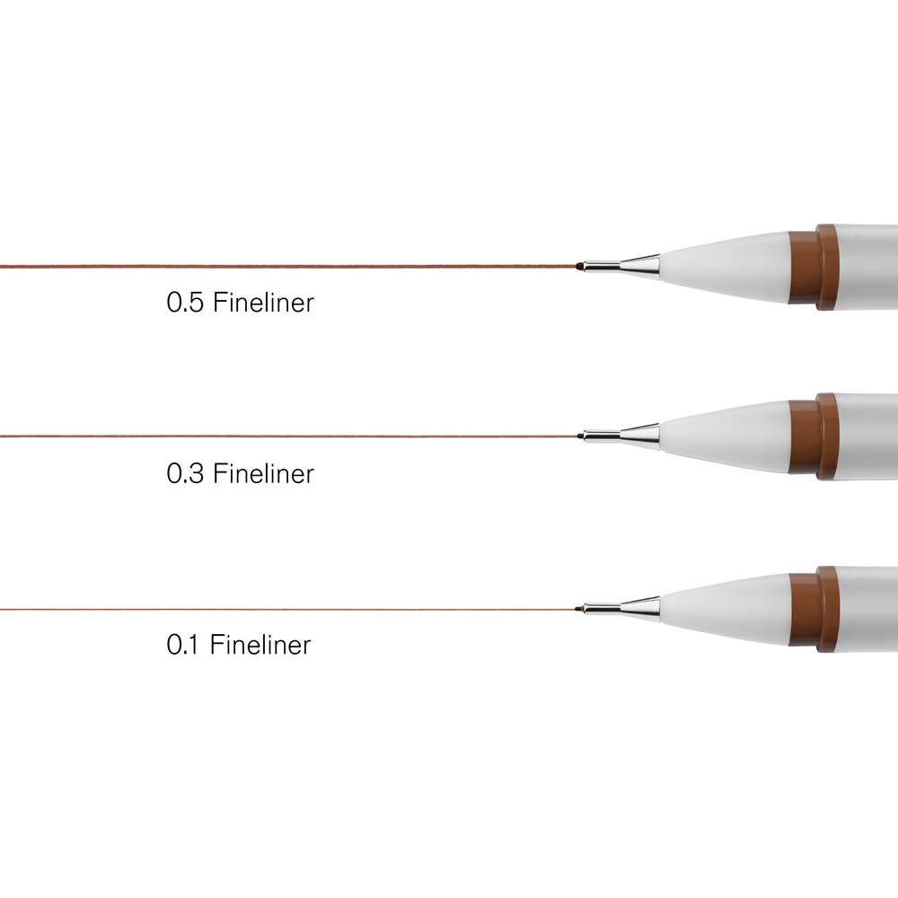 Winsor & Newton Fineliner Sepia Setx3 Assorti