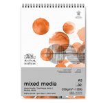 Winsor & Newton Papier Mixed-Media Spiraalblok 250Gr A3 30 Vel