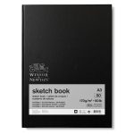 Winsor & Newton Schetsboek, Gebonden, Zwarte Kaft, Micro Perf., 170 Gr A3 50 Vel
