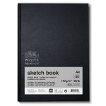 Winsor & Newton Schetsboek, Gebonden, Zwarte Kaft, Micro Perf., 170 Gr A4 50 Vel