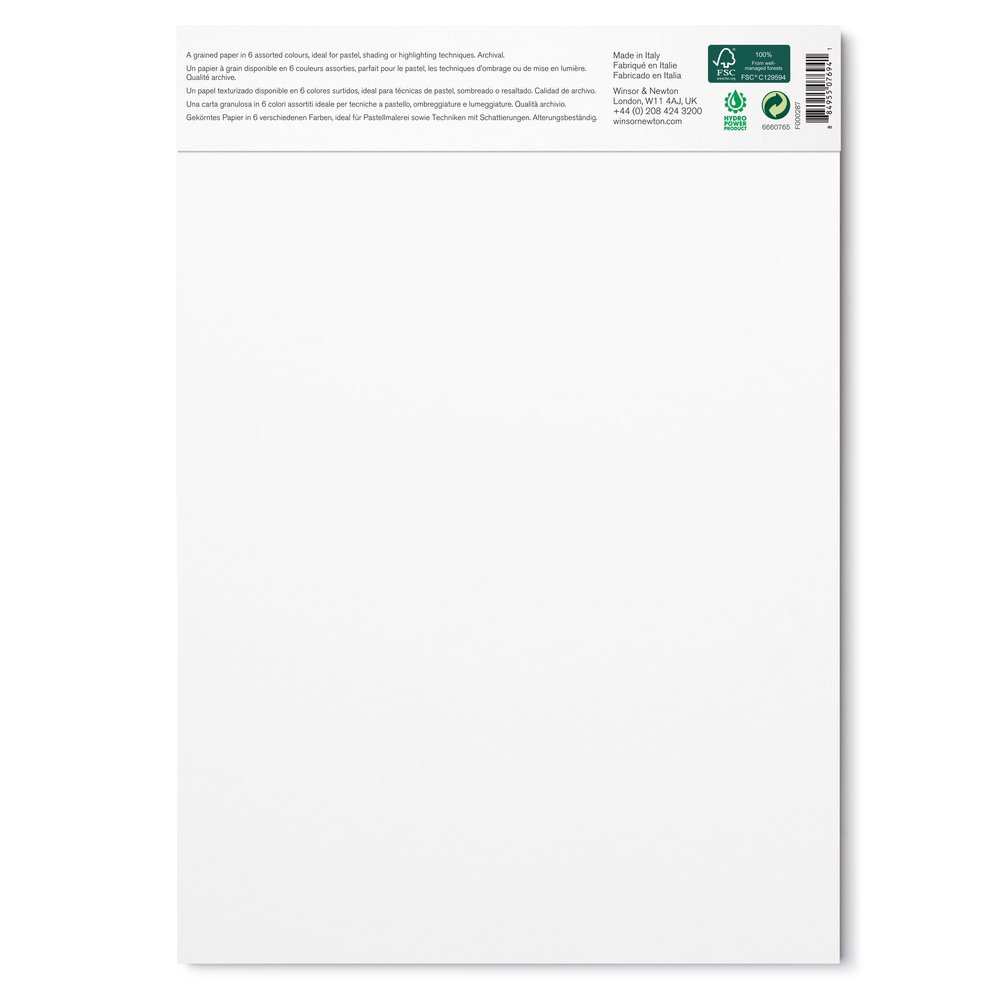 Winsor & Newton Pastelpapier Blok 6 Aardkleuren 160Gr A4 24 Vel