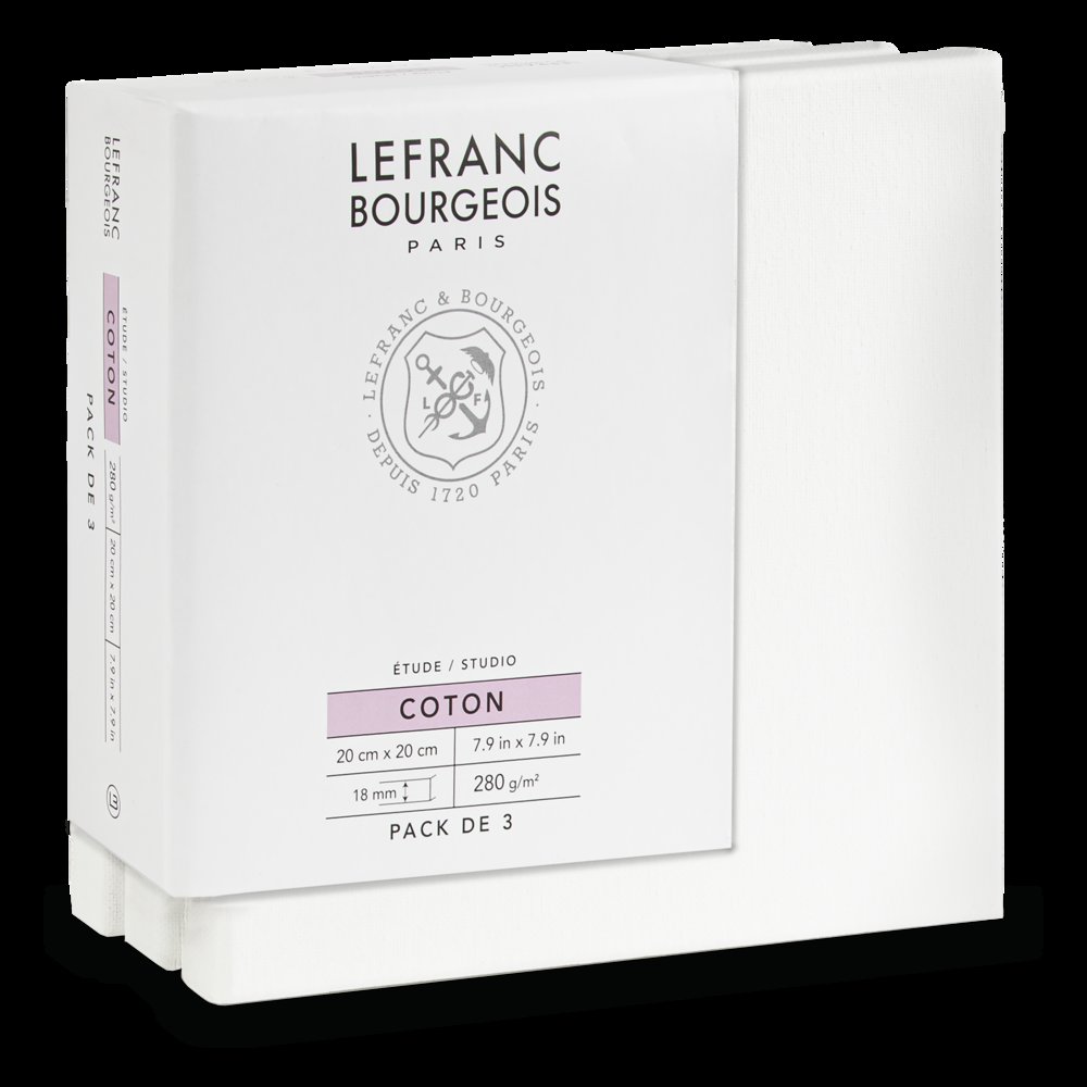 Lefranc Bourgeois Studio Canvas 20x20cm x3