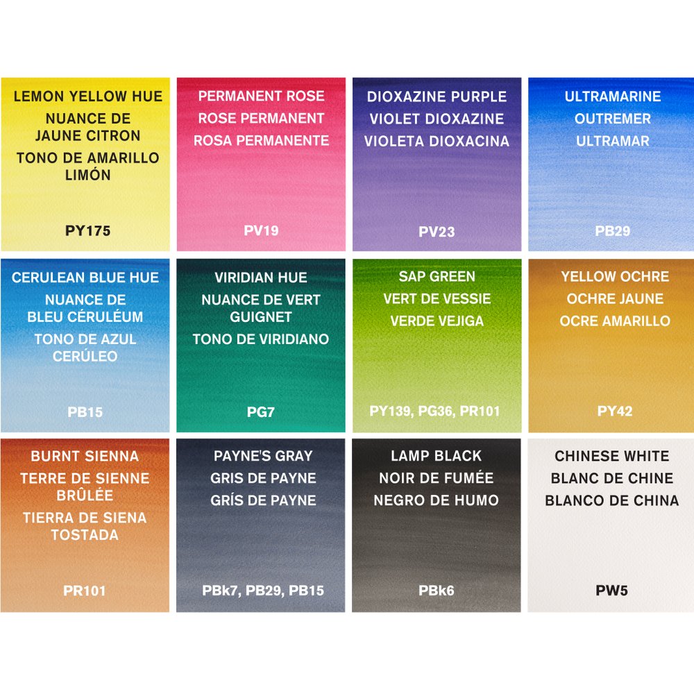 Winsor & Newton Cotman Water Colour Brush Pen Set 12 Halve Napjes + Penseel Met Reservoir