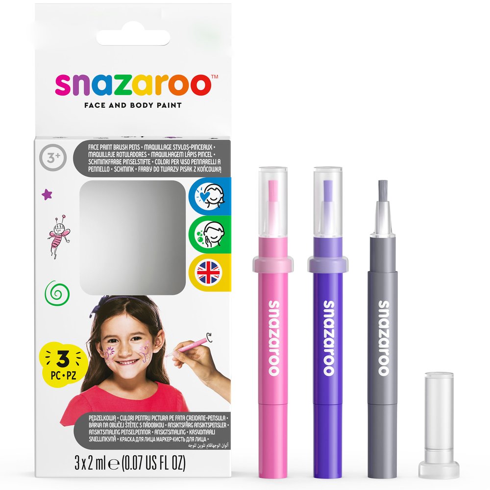 Snazaroo 3 Brush Pen Fantasie