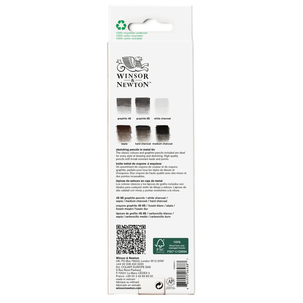 Winsor & Newton Studio Collection Set 6 Schetspotloden