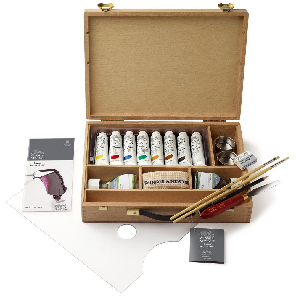 Winsor & Newton Artists' Oil Colour Set In Bamboe Kist