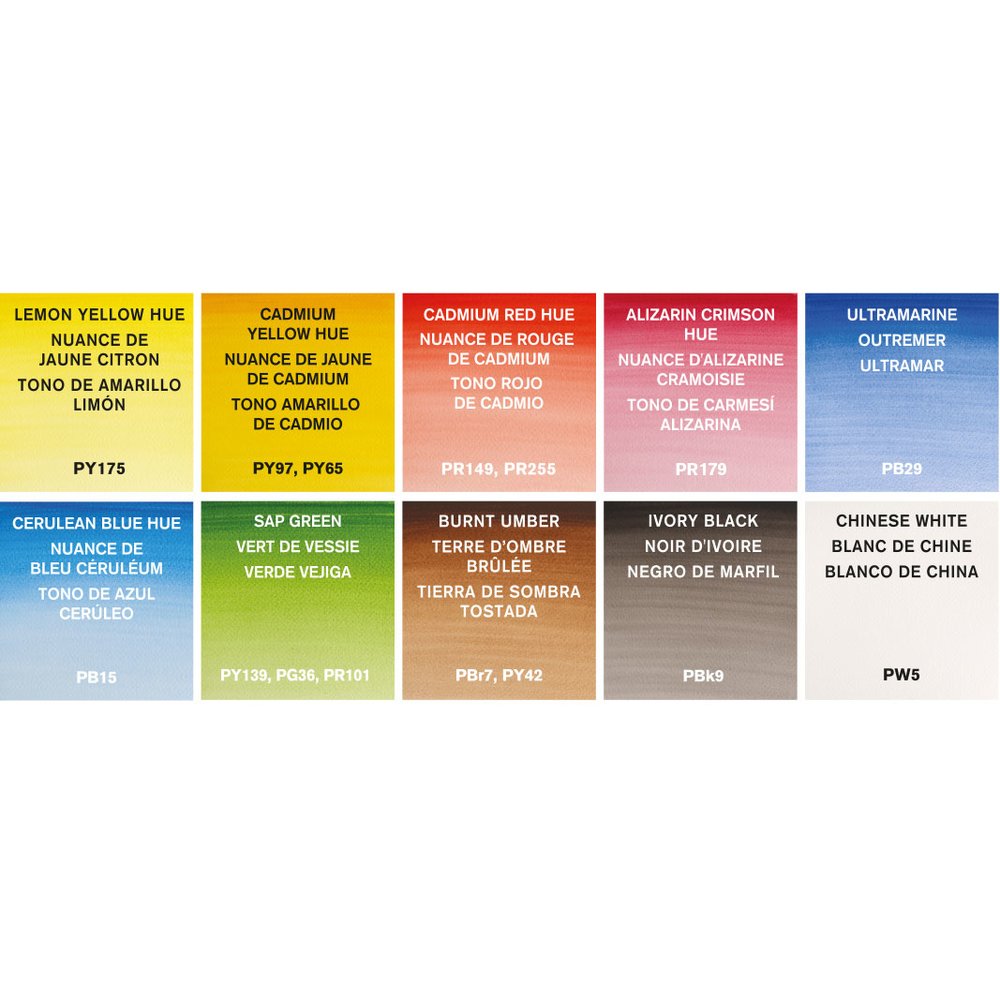 Winsor & Newton Cotman Water Colour Palette Set 10x8ml Tubes