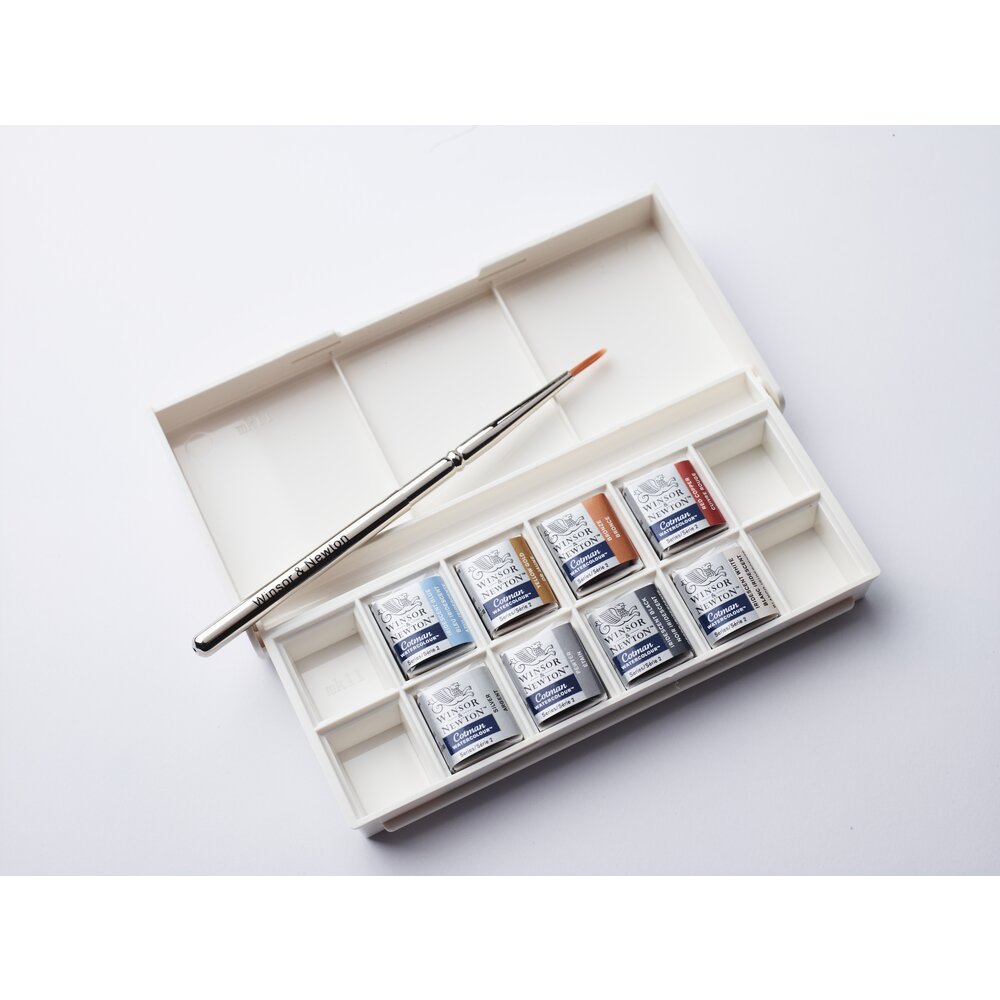 Winsor & Newton Cotman Watercolour  Metallic Pocket Set 8 Halve napjes