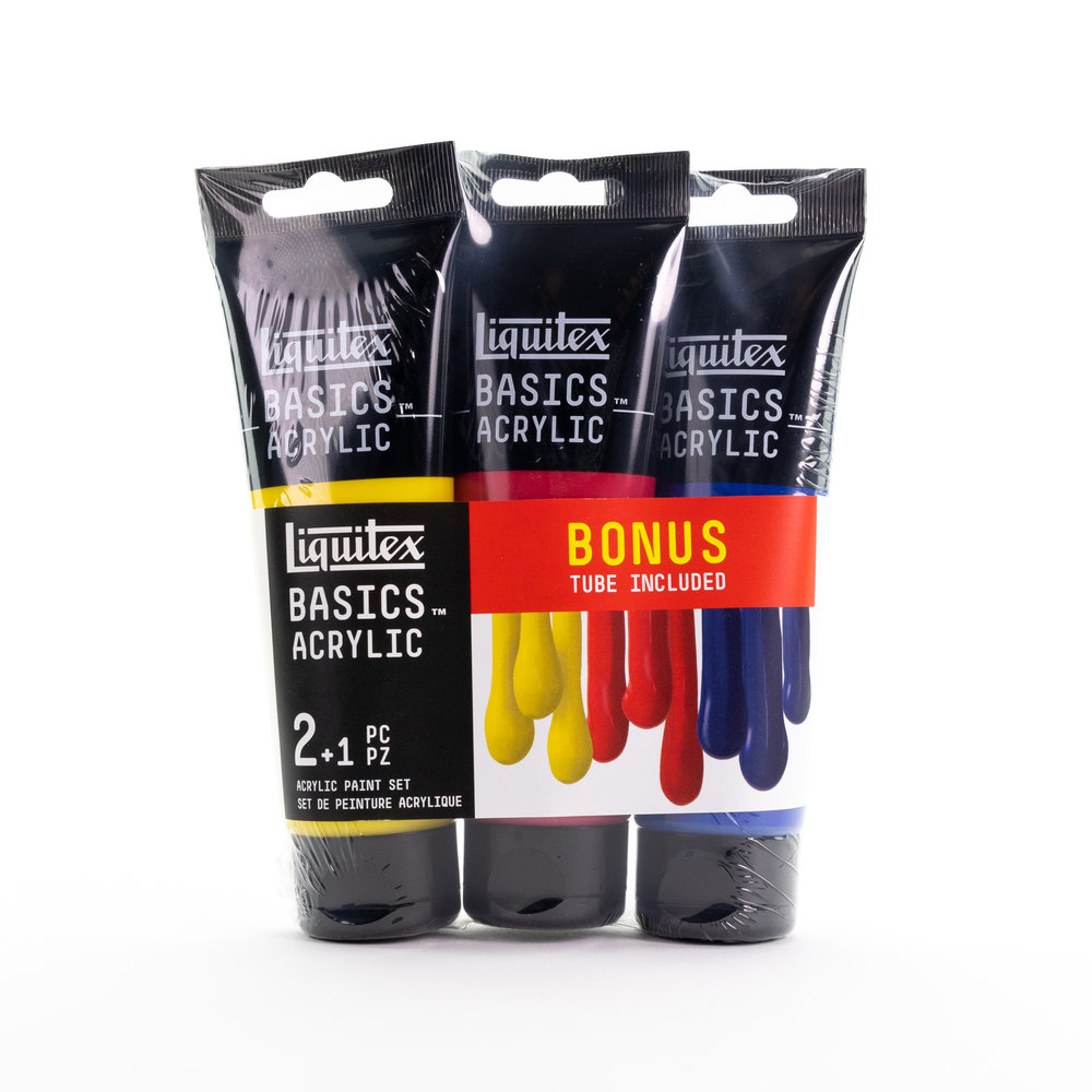 Liquitex Basics Acrylic Colour Set 3x118ml Primaire Kleuren