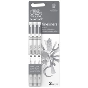 Winsor & Newton Fineliner Grijs Setx3 Assorti