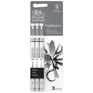 Winsor & Newton Fineliner Black x3 Small