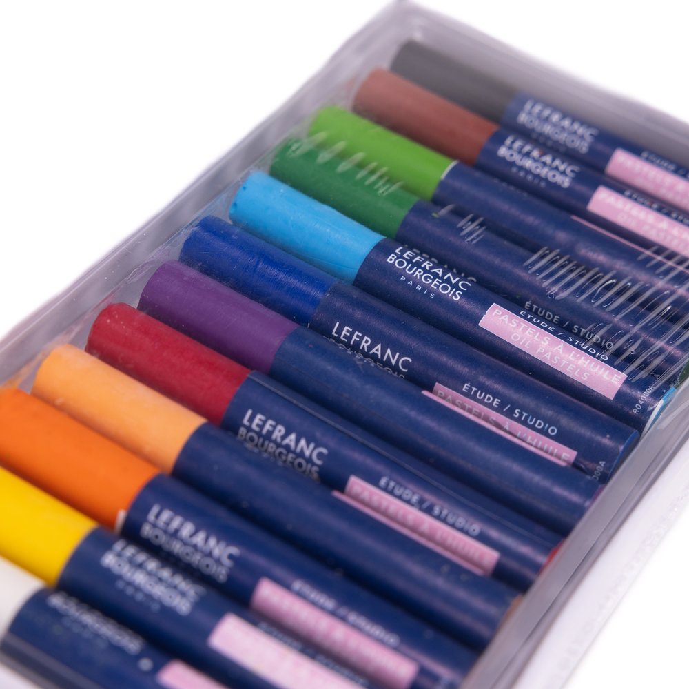 Lefranc Bourgeois Education Oliepastel Set - 12 Pastels Diam 8mm