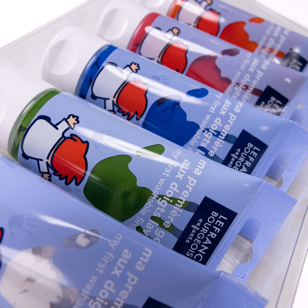 Lefranc Bourgeois Education Gouache Fun Vingerverf Set 5 Tubes 80ml