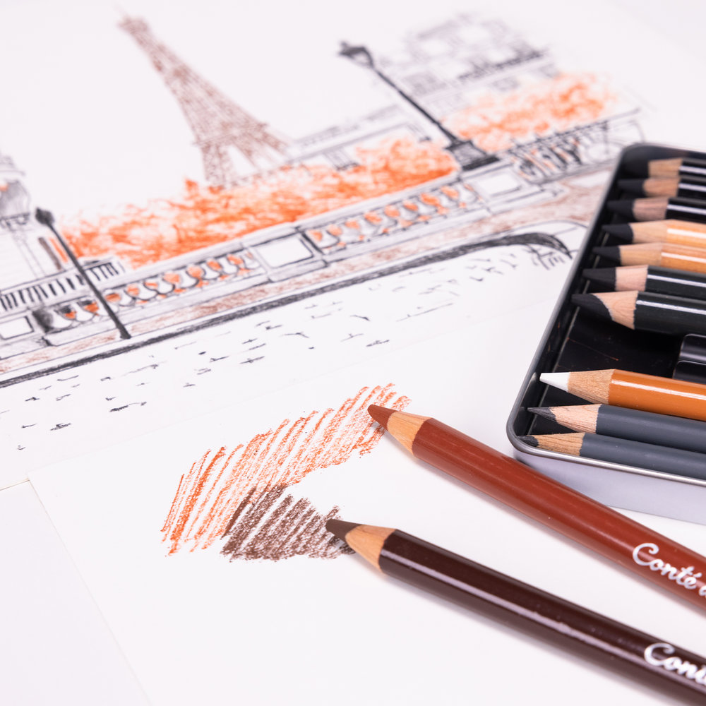 Conté à Paris Schetsset