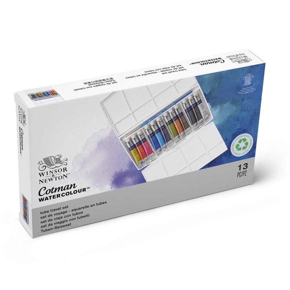 Winsor & Newton Cotman Water Colour Painting Plus Set 12 Tubes 8ml