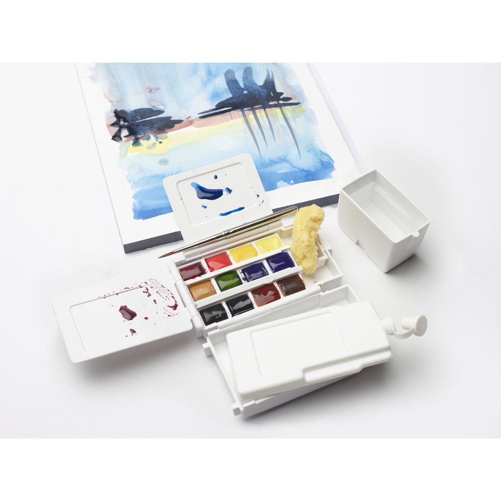 Winsor & Newton Professional Watercolour Field Box 12 Halve Napjes
