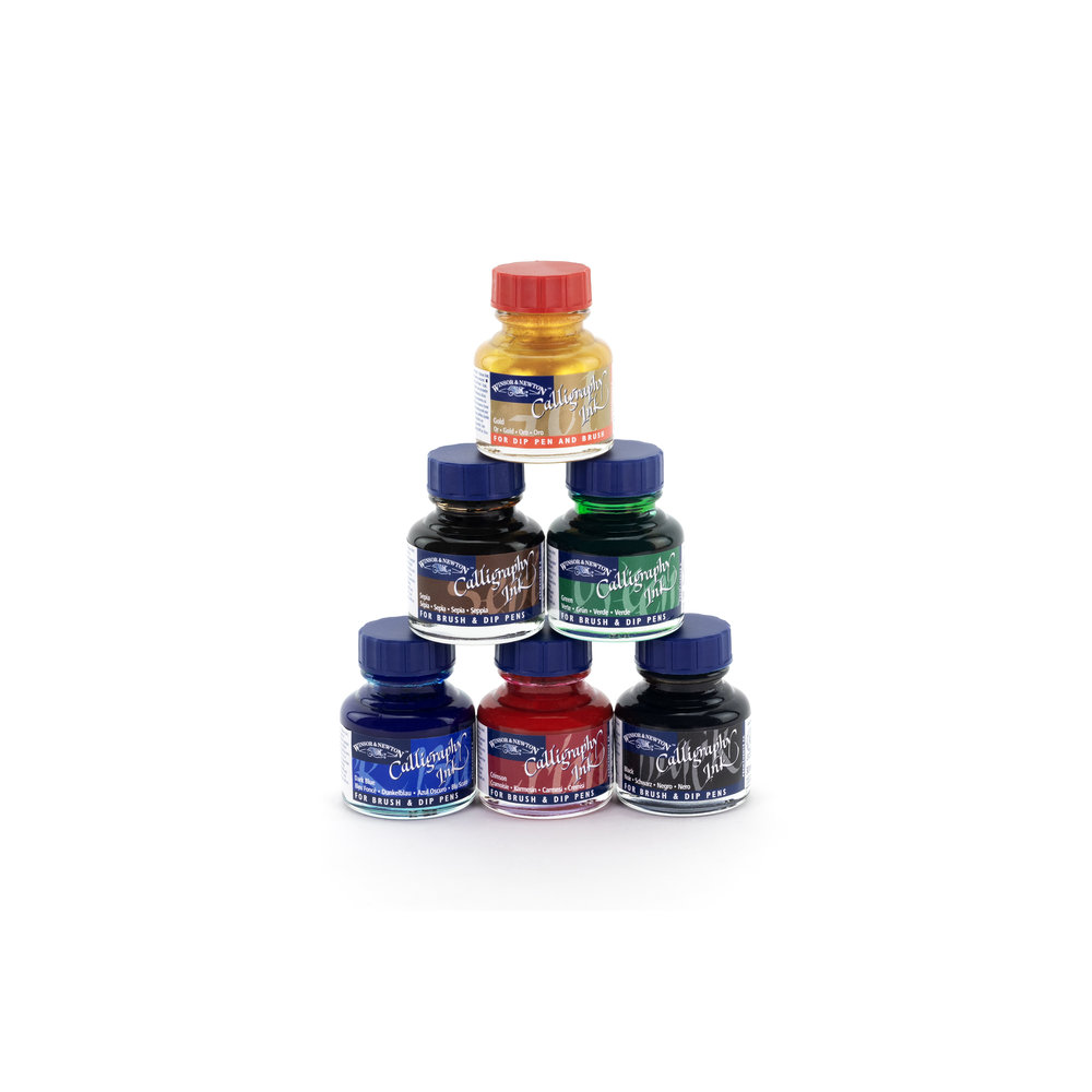 Winsor & Newton Calligraphy Ink 30mlx6 Set