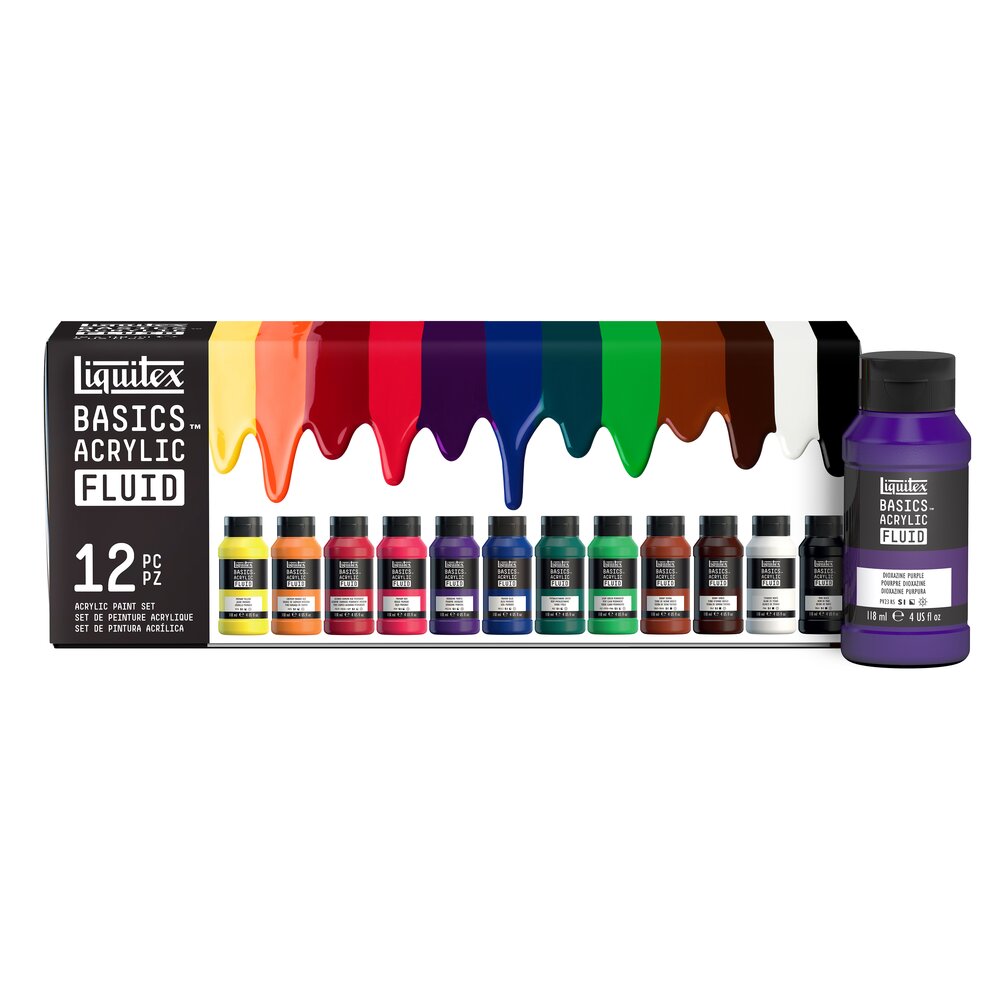 Liquitex Basics Fluid Acrylset 12x118ml