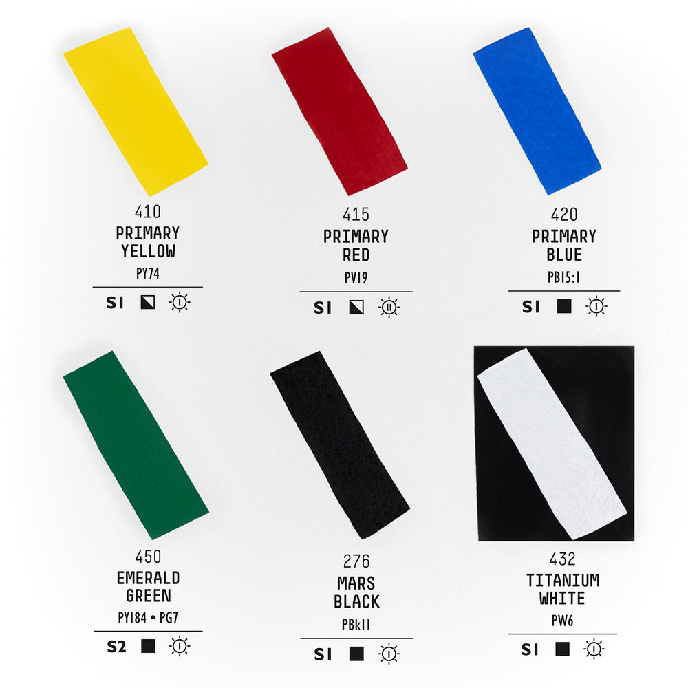 Liquitex Professional Acrylic Gouache Primaire Kleuren Set 6x59ml