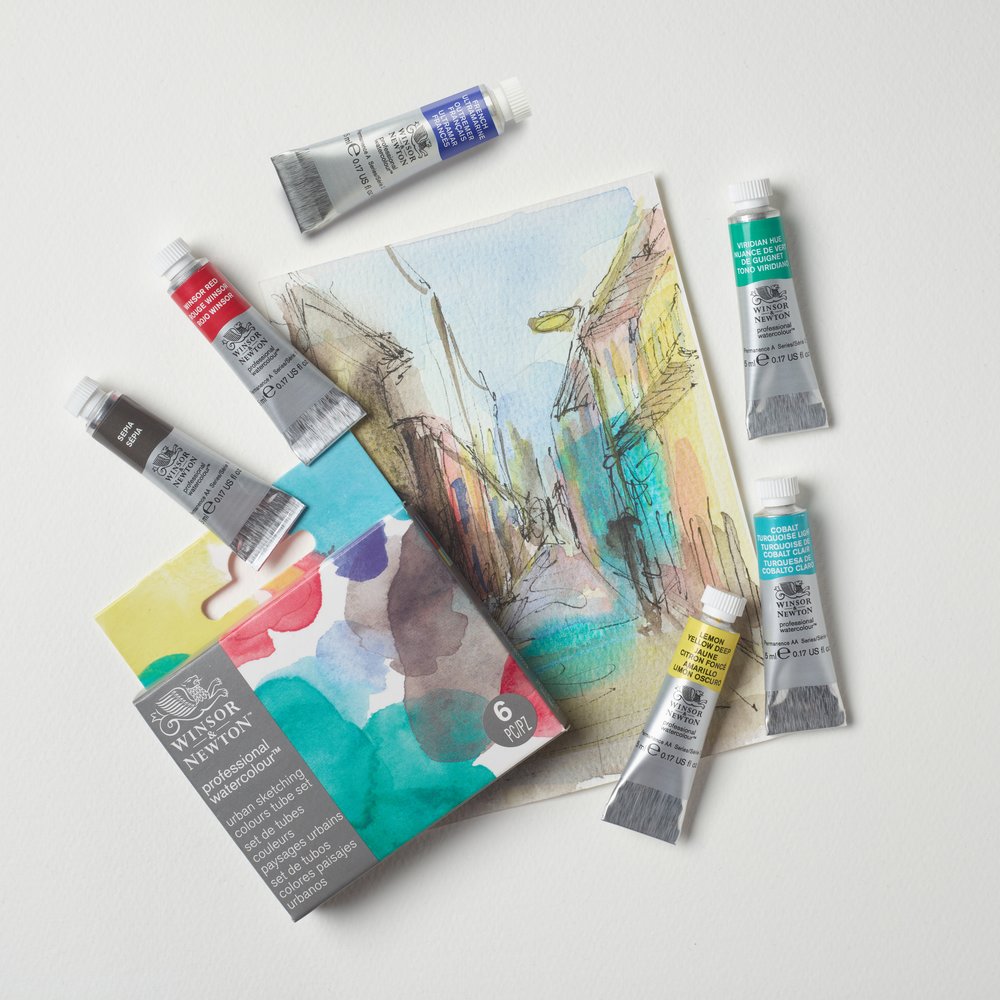 Winsor & Newton Professional Watercolour 6x5ml Urban Sketching Set