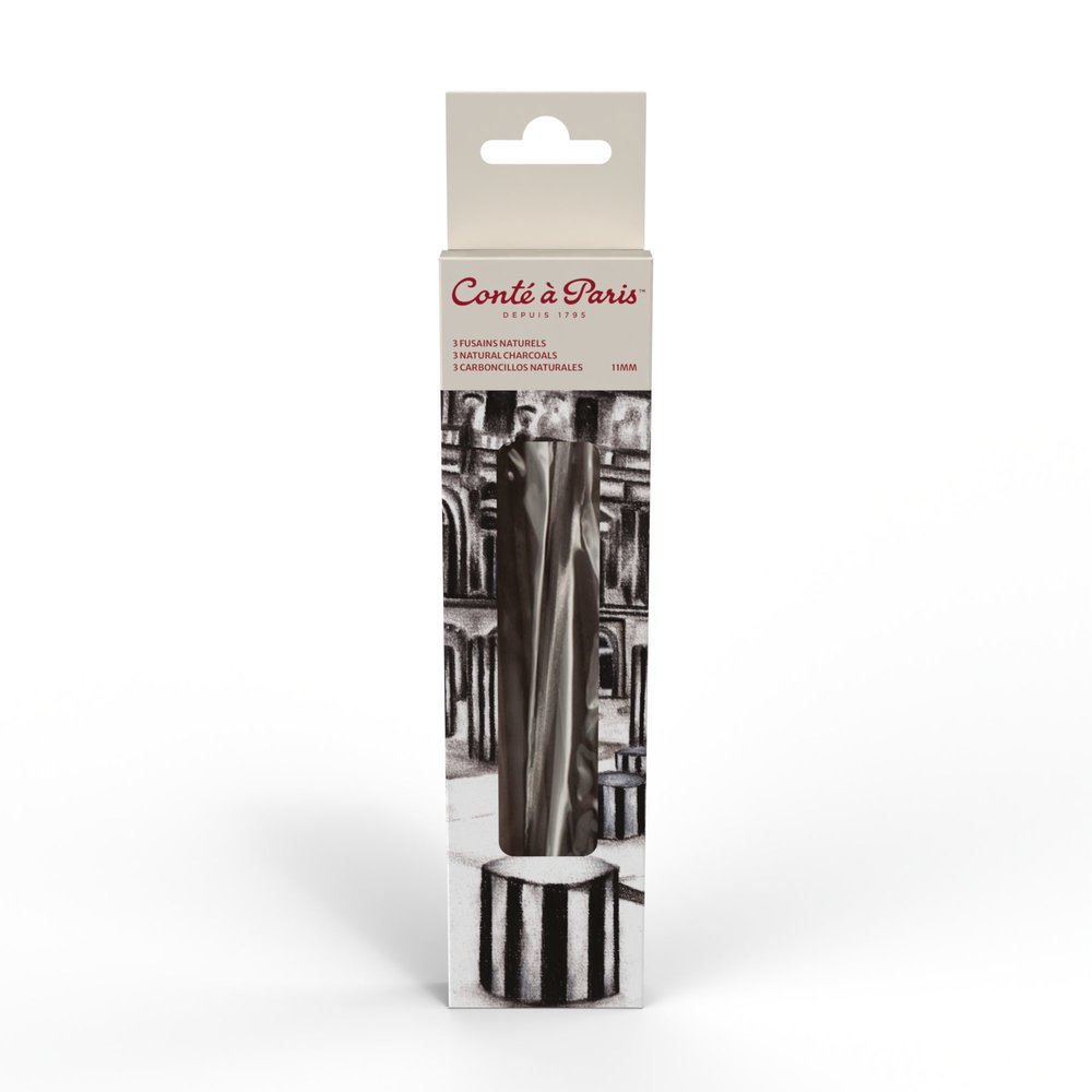 Conté à Paris 5x Natuurlijke Houtskool Rond Diam 11mm