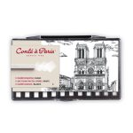 Conté à Paris Kunststofdoosje Carre Schetskrijtjes 12 Blanc B