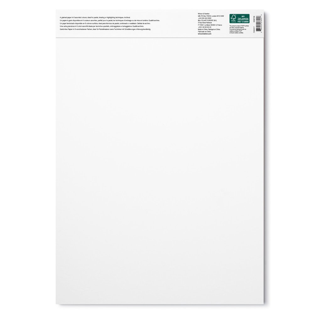 Winsor & Newton Pastelpapier Blok 6 Aardkleuren 160Gr A3 24 Vel