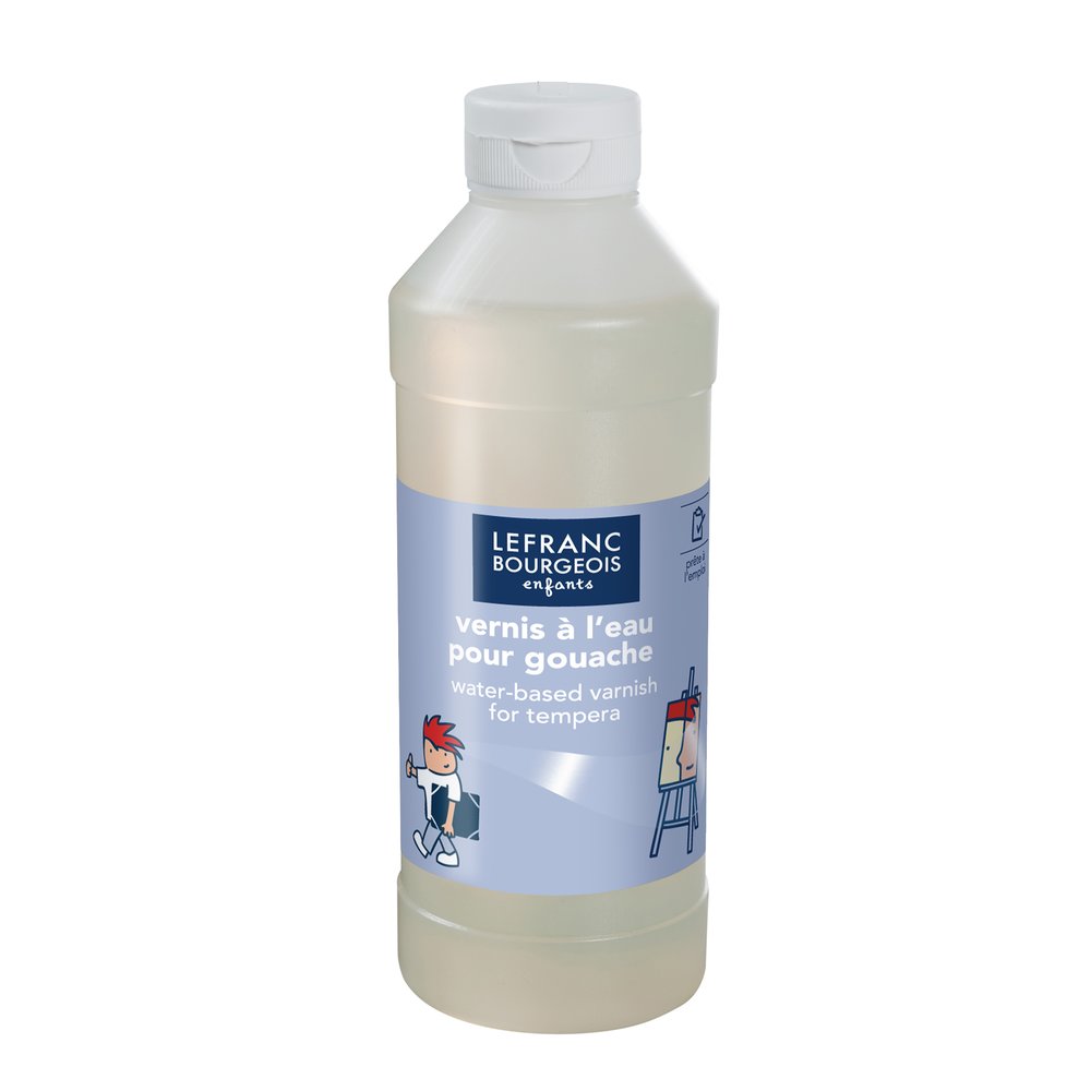 Lefranc Bourgeois Education Vernis op waterbasis voor plakkaatverf 500ml