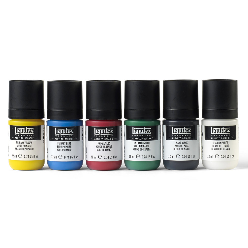 Liquitex Professional Acrylic Gouache 6X22ml Set -Primaries