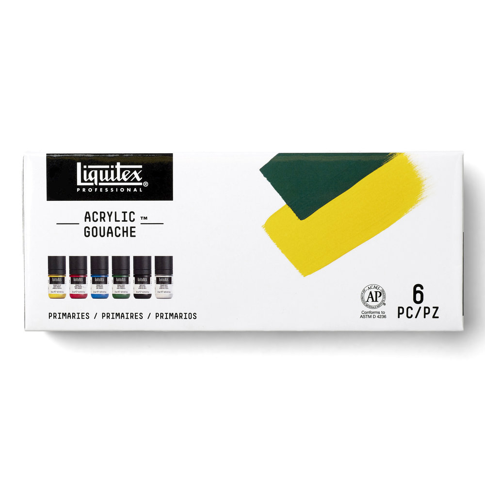 Liquitex Professional Acrylic Gouache 6X22ml Set -Primaries