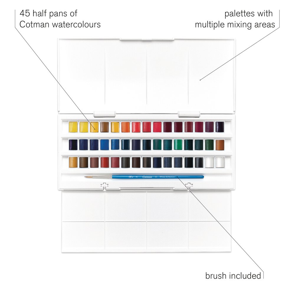 Winsor & Newton Cotman Water Colour Halve nap Studio Set