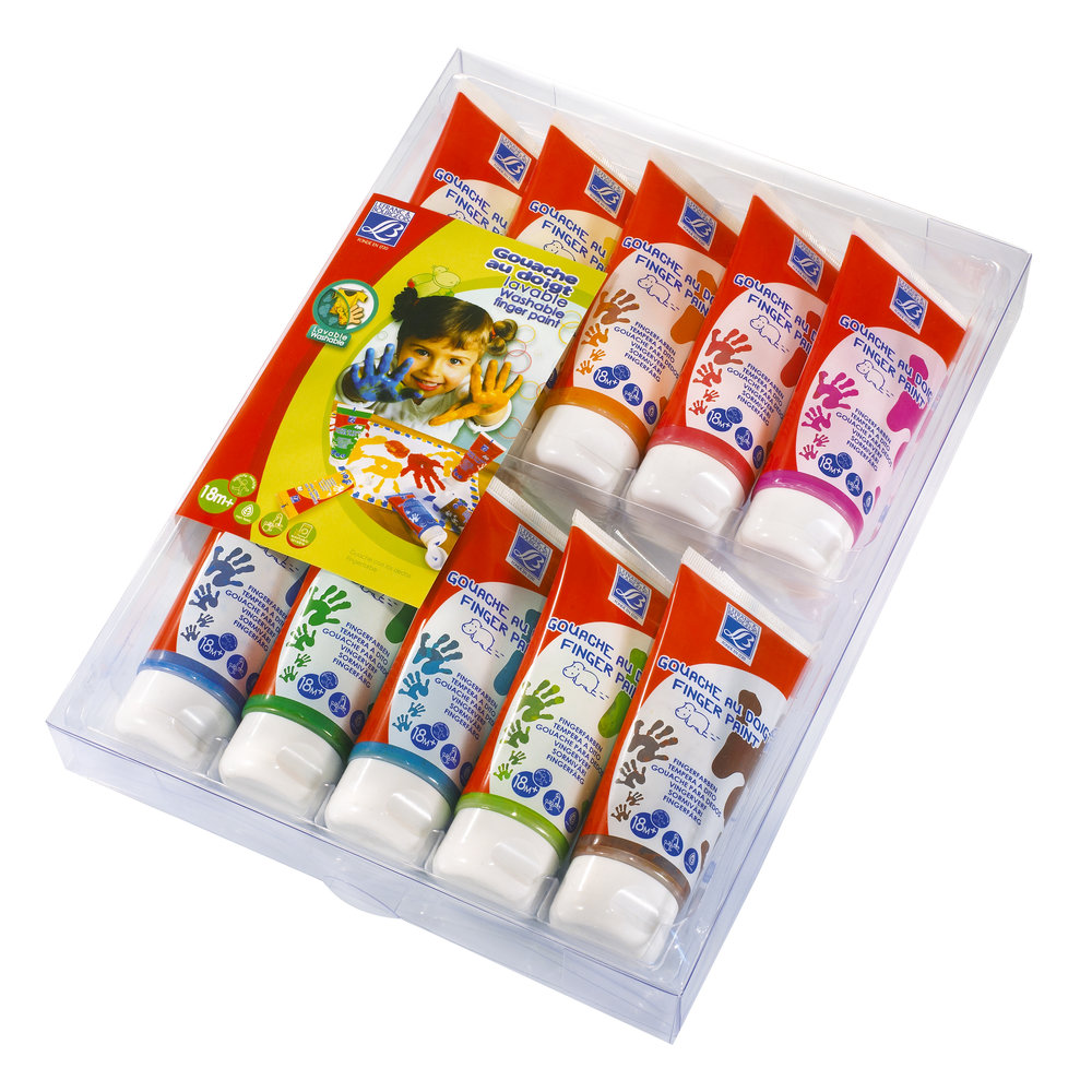 Lefranc Bourgeois Education Gouache Vingerverf Set 10x500ml