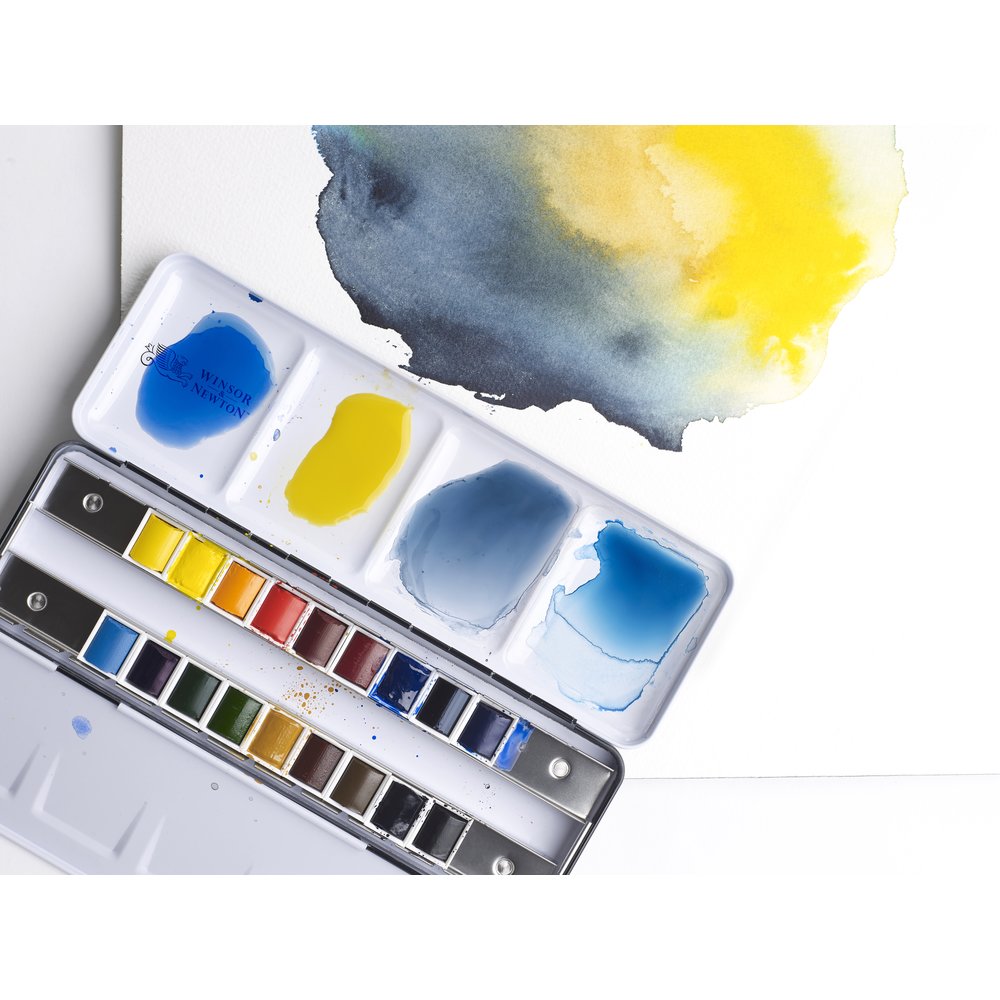 Winsor & Newton Professional Watercolour 18 Halve Pan Reis set