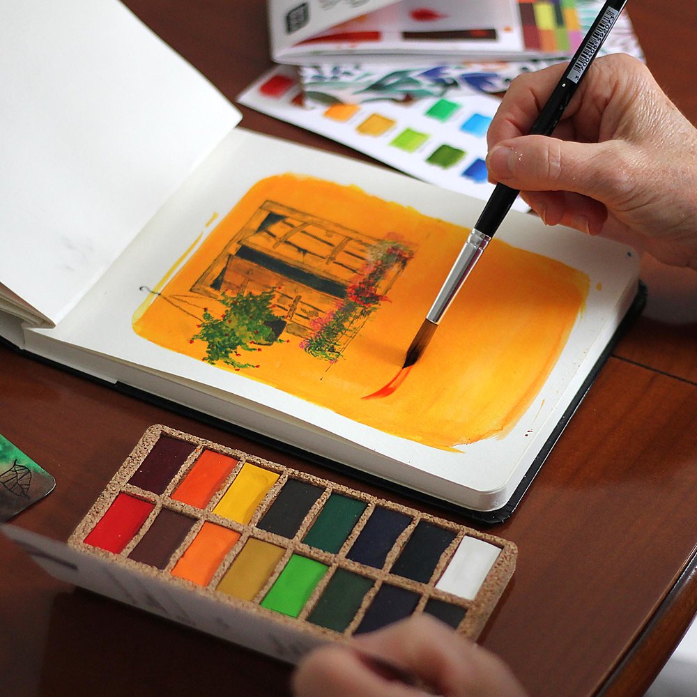 Viviva Watercolor Pans Set - Spring 16 Kleuren