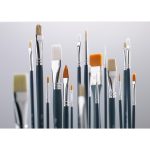 Winsor & Newton Foundation Acrylpenselenset 6 stuks korte steel Rond 3/6,Plat 10/14,Kattentong 3/6