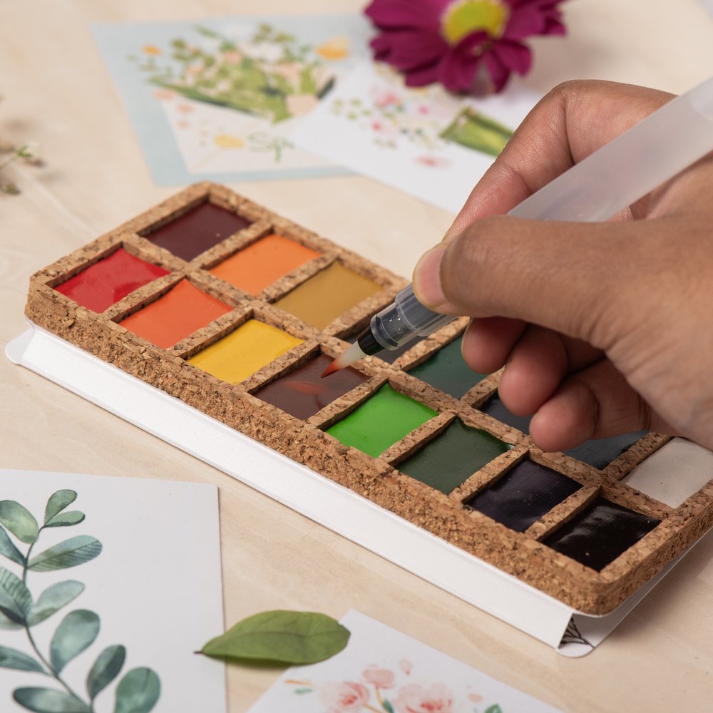 Viviva Watercolor Pans Set - Spring 16 Kleuren