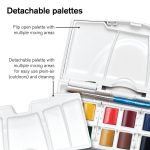 Winsor & Newton New Cotman Water Colour Pocket Plus Set 12 Halve napjes